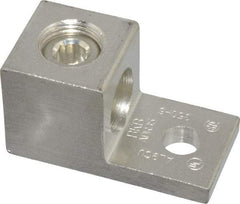 Thomas & Betts - 6 AWG Noninsulated Compression Connection Square Ring Terminal - 3/8" Stud, 2-1/4" OAL x 1-1/8" Wide, Tin Plated Aluminum Contact - Americas Industrial Supply