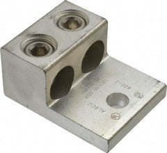 Thomas & Betts - 2 AWG Noninsulated Compression Connection Rectangle Ring Terminal - 1/2" Stud, 3-3/16" OAL x 2-13/32" Wide, Tin Plated Aluminum Contact - Americas Industrial Supply