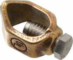 Thomas & Betts - 1/0 to 8 (Solid) AWG Compatible Single-Nut Rod Clamp - Copper Alloy, 2-13/64" OAL, CSA Certified, RoHS Compliant, UL Listed - Americas Industrial Supply