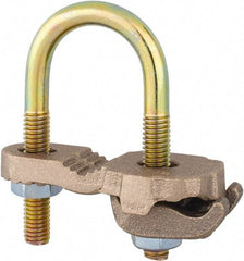 Thomas & Betts - 4 to 4/0 AWG Compatible U-bolt Rod Clamp - Bronze, CSA Certified, UL File E3060, UL Listed - Americas Industrial Supply