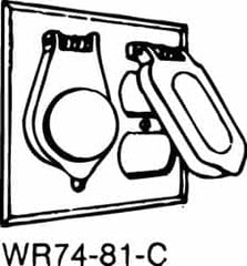 Thomas & Betts - Electrical Outlet Box Stainless Steel Weatherproof Cover - Includes Screw & Sealing Gasket - Americas Industrial Supply