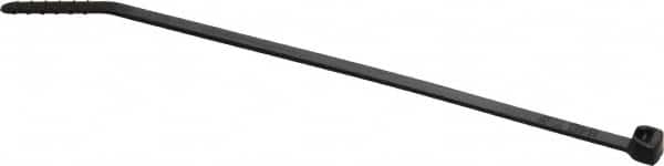 Thomas & Betts - 4" Long Black Nylon Standard Cable Tie - 18 Lb Tensile Strength, 1.13mm Thick, 5/8" Max Bundle Diam - Americas Industrial Supply