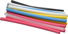 3M - 6" Long, 2:1, Polyolefin Heat Shrink Electrical Tubing - Black, Blue, Clear, Green, Red, White, Yellow - Americas Industrial Supply