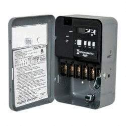 Intermatic - 7 Day Indoor Digital Electronic Timer Switch - 42 On/Off per wk, 240 VAC, 60 Hz, - Americas Industrial Supply