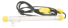 Made in USA - 120 Volt, 15 Watt, Electric, Fluorescent Portable Hook Work Light - 50' Cord, 1 Head - Americas Industrial Supply