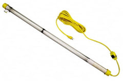 Made in USA - 120 Volt, 25 Watt, Electric, Fluorescent Portable Hook Work Light - 25' Cord, 1 Head - Americas Industrial Supply