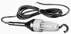 Made in USA - 13 Watt, Electric, Fluorescent Portable Hook Work Light - 25' Cord, 1 Head, 900 Lumens - Americas Industrial Supply