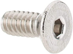 Value Collection - #6-32 UNC Hex Socket Drive, 82° Flat Screw - Grade 316 Stainless Steel, 3/8" OAL - Americas Industrial Supply