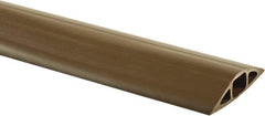 Hubbell Wiring Device-Kellems - 1 Channel, 10 Ft Long, 7.9mm Max Compatible Cable Diam, Brown PVC On Floor Cable Cover - 2-3/4" Overall Width x 13.5mm Overall Height, 15.2mm Channel Width x 7.9mm Channel Height - Americas Industrial Supply