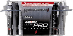 Rayovac - Size AA, Alkaline, 24 Pack, Standard Battery - 1.5 Volts, Button Tab Terminal - Americas Industrial Supply