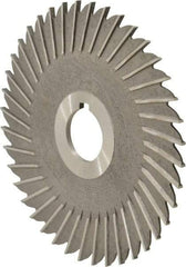 Made in USA - 5" Blade Diam x 1/8" Blade Thickness, 1" Hole, 40 Teeth, High Speed Steel Side Chip Saw - Straight Tooth, Arbor Connection, Right Hand Cut, Uncoated, with Keyway - Americas Industrial Supply