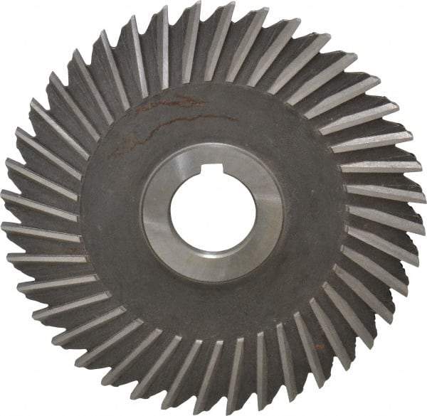 Made in USA - 5" Blade Diam x 7/32" Blade Thickness, 1" Hole, 40 Teeth, High Speed Steel Side Chip Saw - Straight Tooth, Arbor Connection, Uncoated - Americas Industrial Supply