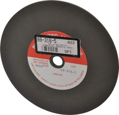 Made in USA - 6" Diam x 1/2" Hole x 1/8" Thick, 80 Grit Surface Grinding Wheel - Aluminum Oxide/Silicon Carbide Blend, Medium Grade, 3,600 Max RPM - Americas Industrial Supply
