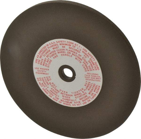 Made in USA - 6" Diam x 1/2" Hole x 1/4" Thick, 80 Grit Surface Grinding Wheel - Aluminum Oxide/Silicon Carbide Blend, Medium Grade, 3,600 Max RPM - Americas Industrial Supply