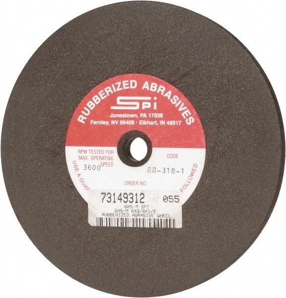 Made in USA - 6" Diam x 1/2" Hole x 3/8" Thick, 80 Grit Surface Grinding Wheel - Aluminum Oxide/Silicon Carbide Blend, Medium Grade, 3,600 Max RPM - Americas Industrial Supply