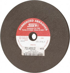 Made in USA - 6" Diam x 1/2" Hole x 3/8" Thick, 80 Grit Surface Grinding Wheel - Aluminum Oxide/Silicon Carbide Blend, Medium Grade, 3,600 Max RPM - Americas Industrial Supply