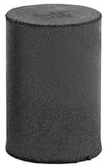 Made in USA - 7/8" Max Diam x 1" Long, Cylinder, Rubberized Point - Coarse Grade, Silicon Carbide, 1/4" Arbor Hole, Unmounted - Americas Industrial Supply