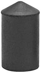 Made in USA - 1" Max Diam x 1-3/4" Long, Cone, Rubberized Point - Coarse Grade, Silicon Carbide, 1/4" Arbor Hole, Unmounted - Americas Industrial Supply