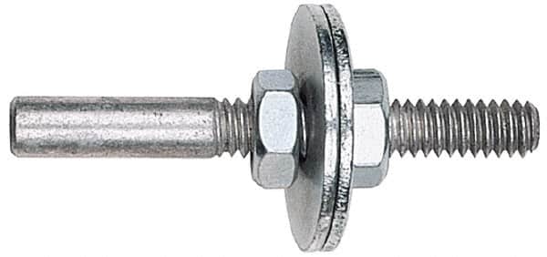 Made in USA - 1/4" Shank Rubberized Abrasive Point Mandrel - 1/4" Hole Compatibility, for Small Wheels - Americas Industrial Supply