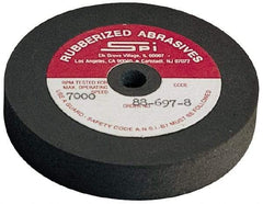 Made in USA - 4" Diam x 1/2" Hole x 1/2" Thick, 120 Grit Surface Grinding Wheel - Aluminum Oxide/Silicon Carbide Blend, Fine Grade, 5,250 Max RPM - Americas Industrial Supply