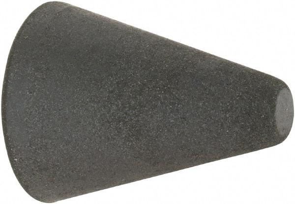 Made in USA - 1" Max Diam x 1-1/4" Long, Taper, Rubberized Point - Very Fine Grade, Silicon Carbide, 1/4" Arbor Hole, Unmounted - Americas Industrial Supply