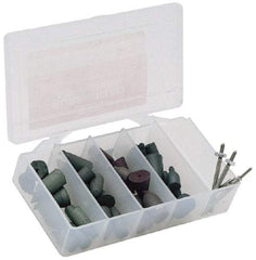 Made in USA - 102 Piece Rubberized Abrasive Point Set - Includes 1/8 Inch Diameter Shank - Americas Industrial Supply