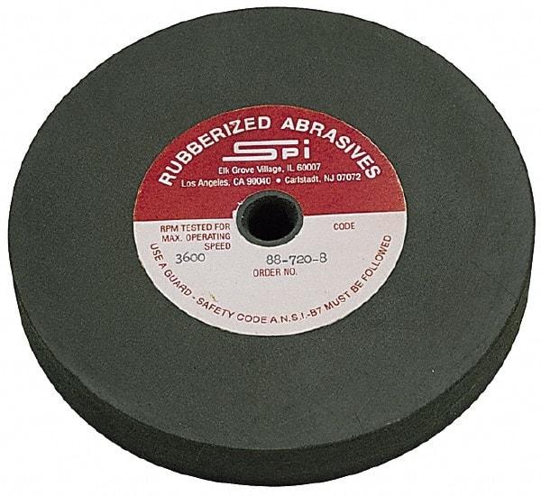 Made in USA - 6" Diam x 1/2" Hole x 3/8" Thick, 240 Grit Surface Grinding Wheel - Aluminum Oxide/Silicon Carbide Blend, Very Fine Grade, 3,600 Max RPM - Americas Industrial Supply