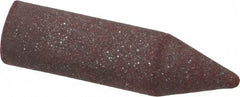 Made in USA - 9/32" Max Diam x 1" Long, Cone, Rubberized Point - Fine Grade, Silicon Carbide, 1/16" Arbor Hole, Unmounted - Americas Industrial Supply