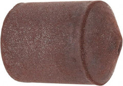 Made in USA - 7/8" Max Diam x 1-1/4" Long, Cone, Rubberized Point - Fine Grade, Silicon Carbide, 1/4" Arbor Hole, Unmounted - Americas Industrial Supply