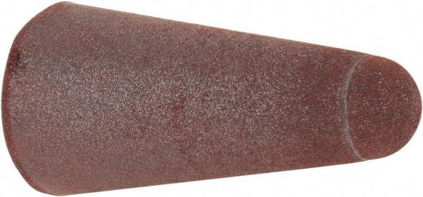 Made in USA - 1" Max Diam x 2" Long, Taper, Rubberized Point - Fine Grade, Silicon Carbide, 1/4" Arbor Hole, Unmounted - Americas Industrial Supply