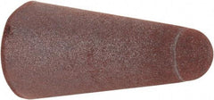 Made in USA - 1" Max Diam x 2" Long, Taper, Rubberized Point - Fine Grade, Silicon Carbide, 1/4" Arbor Hole, Unmounted - Americas Industrial Supply
