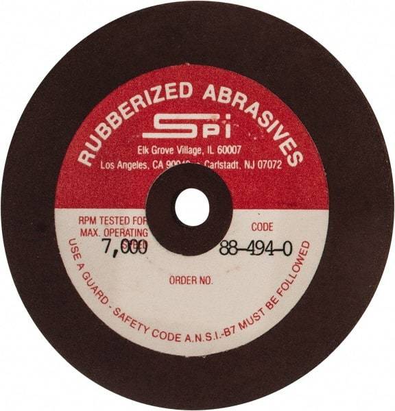 Made in USA - 3" Diam x 1/4" Hole x 1/8" Thick, 120 Grit Surface Grinding Wheel - Aluminum Oxide/Silicon Carbide Blend, Fine Grade, 7,000 Max RPM - Americas Industrial Supply