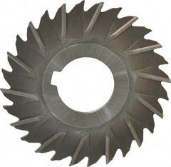 Made in USA - 3" Blade Diam x 5/64" Blade Thickness, 1" Hole, 28 Teeth, High Speed Steel Side Chip Saw - Staggered Tooth, Arbor Connection, Right Hand Cut, Uncoated, with Keyway - Americas Industrial Supply