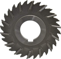 Made in USA - 3" Blade Diam x 9/64" Blade Thickness, 1" Hole, 28 Teeth, High Speed Steel Side Chip Saw - Staggered Tooth, Arbor Connection, Right Hand Cut, Uncoated, with Keyway - Americas Industrial Supply