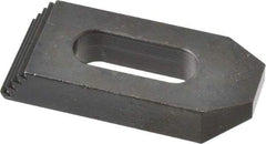 Gibraltar - M6, M8 & M10mm Stud, Steel, Plain Strap Clamp - 21mm Travel, 64mm OAL x 25mm Wide x 13mm High, Black Oxide Finish, Tapered Nose - Americas Industrial Supply