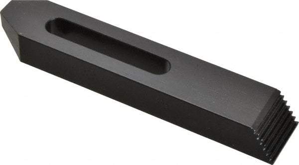 Gibraltar - M6, M8 & M10mm Stud, Steel, Plain Strap Clamp - 56mm Travel, 152mm OAL x 29mm Wide x 19mm High, Black Oxide Finish, Tapered Nose - Americas Industrial Supply