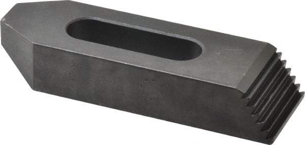 Gibraltar - M12mm Stud, Steel, Plain Strap Clamp - 33mm Travel, 102mm OAL x 32mm Wide x 16mm High, Black Oxide Finish, Tapered Nose - Americas Industrial Supply