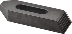 Gibraltar - M12mm Stud, Steel, Plain Strap Clamp - 33mm Travel, 102mm OAL x 32mm Wide x 16mm High, Black Oxide Finish, Tapered Nose - Americas Industrial Supply