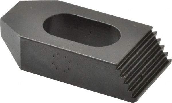 Gibraltar - M16mm Stud, Steel, Plain Strap Clamp - 14mm Travel, 64mm OAL x 32mm Wide x 16mm High, Black Oxide Finish, Tapered Nose - Americas Industrial Supply