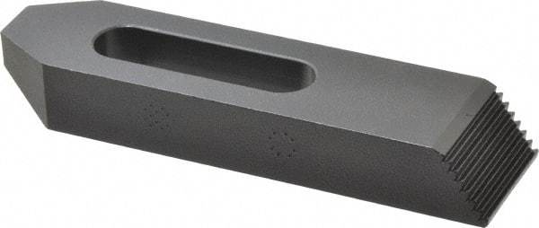 Gibraltar - M16mm Stud, Steel, Plain Strap Clamp - 49mm Travel, 152mm OAL x 38mm Wide x 22mm High, Black Oxide Finish, Tapered Nose - Americas Industrial Supply