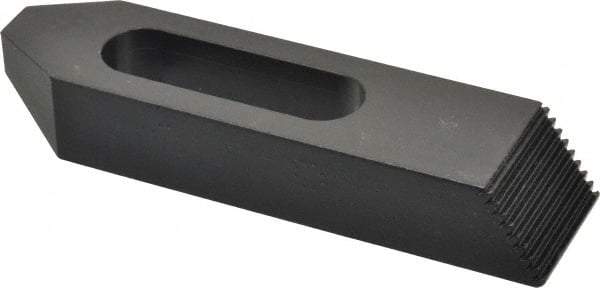 Gibraltar - M20mm Stud, Steel, Plain Strap Clamp - 49mm Travel, 152mm OAL x 38mm Wide x 25mm High, Black Oxide Finish, Tapered Nose - Americas Industrial Supply