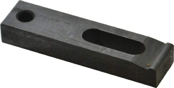 Gibraltar - 1/4" Stud, Medium Carbon Steel, Strap Clamp - 1/2" Travel, 2-1/2" OAL x 5/8" Wide x 3/8" High, Black Oxide Finish, Radius Nose - Americas Industrial Supply