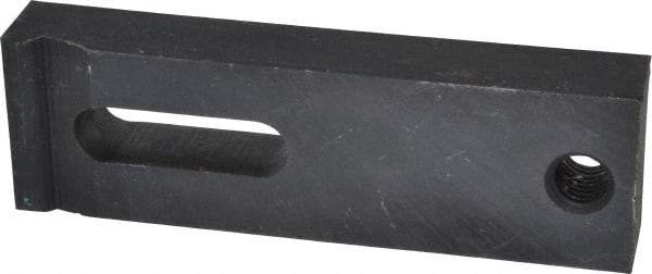 Gibraltar - 3/8" Stud, Medium Carbon Steel, Strap Clamp - 1" Travel, 4" OAL x 1-1/4" Wide x 5/8" High, Black Oxide Finish, Radius Nose - Americas Industrial Supply