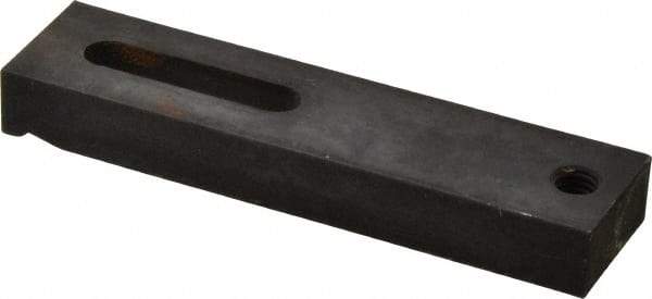 Gibraltar - 3/8" Stud, Medium Carbon Steel, Strap Clamp - 1-1/2" Travel, 5" OAL x 1-1/4" Wide x 5/8" High, Black Oxide Finish, Radius Nose - Americas Industrial Supply