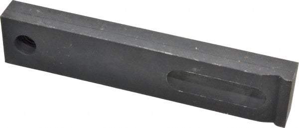 Gibraltar - 1/2" Stud, Medium Carbon Steel, Strap Clamp - 1-1/2" Travel, 6" OAL x 1-1/4" Wide x 5/8" High, Black Oxide Finish, Radius Nose - Americas Industrial Supply