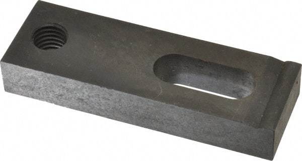 Gibraltar - 5/8" Stud, Medium Carbon Steel, Strap Clamp - 1" Travel, 4-1/2" OAL x 1-1/2" Wide x 3/4" High, Black Oxide Finish, Radius Nose - Americas Industrial Supply