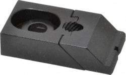 Gibraltar - 2-5/16" OAL x 1-1/4" Overall Width, Low Grip Nose, Steel Manual Edge Clamp - Black Oxide Coating, 5/8" High, 3/8" Socket Cap Screw Slot, 3/8" Travel - Americas Industrial Supply