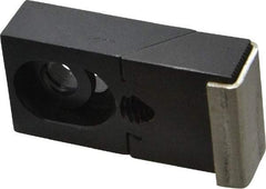 Gibraltar - 2-5/16" OAL x 1-1/4" Overall Width, Standard Grip Nose, Steel Manual Edge Clamp - Black Oxide Coating, 5/8" High, 3/8" Socket Cap Screw Slot, 3/8" Travel - Americas Industrial Supply