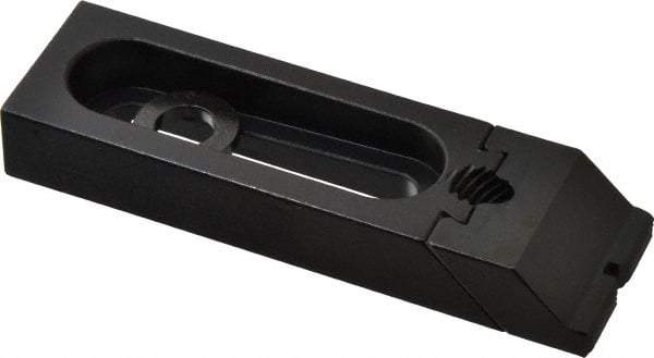 Gibraltar - 4-1/8" OAL x 1-1/4" Overall Width, Low Grip Nose, Steel Manual Edge Clamp - Black Oxide Coating, 5/8" High, 3/8" Socket Cap Screw Slot, 2" Travel - Americas Industrial Supply