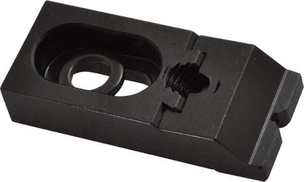 Gibraltar - 3-5/16" OAL x 1-1/2" Overall Width, Low Grip Nose, Steel Manual Edge Clamp - Black Oxide Coating, 3/4" High, 1/2" Socket Cap Screw Slot, 3/4" Travel - Americas Industrial Supply